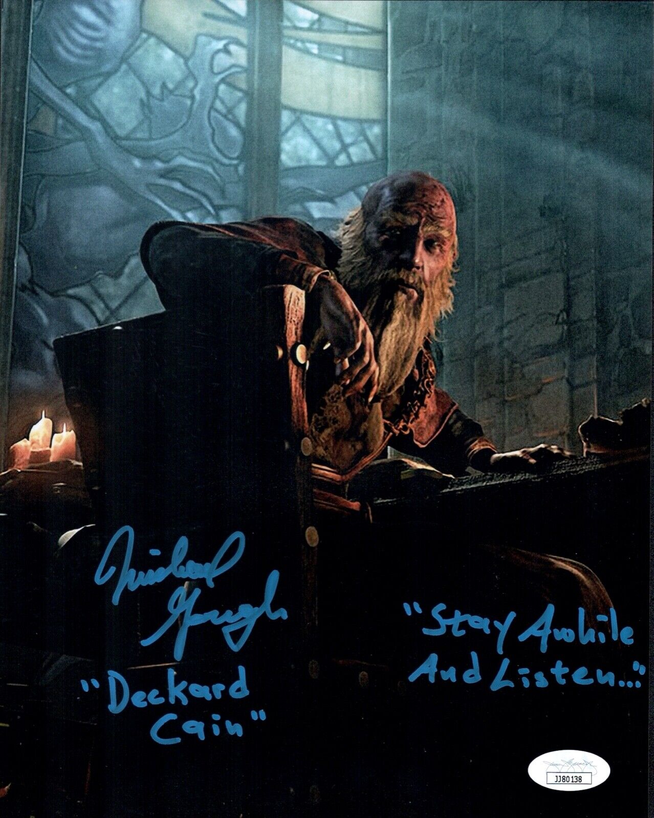 MICHAEL GOUGH Signed 8x10 Photo Poster painting DIABLO DECKARD CAIN Autograph COA JSA Cert