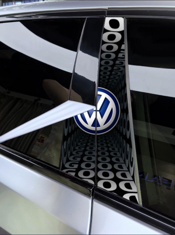 Car Center Column Car Logo Sticker Personality Creative B Column Protective Film