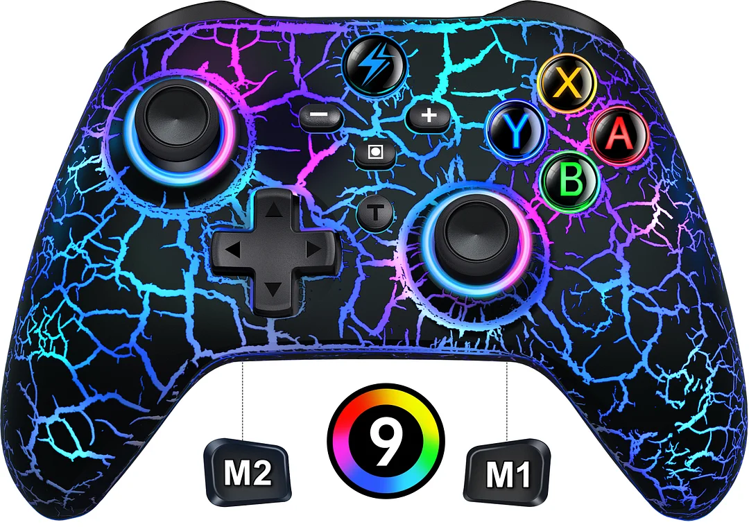 DinoFire The pro controller Wireless Switch Controller for Nintendo Switch/Lite/OLED,Cute Dog(Black)