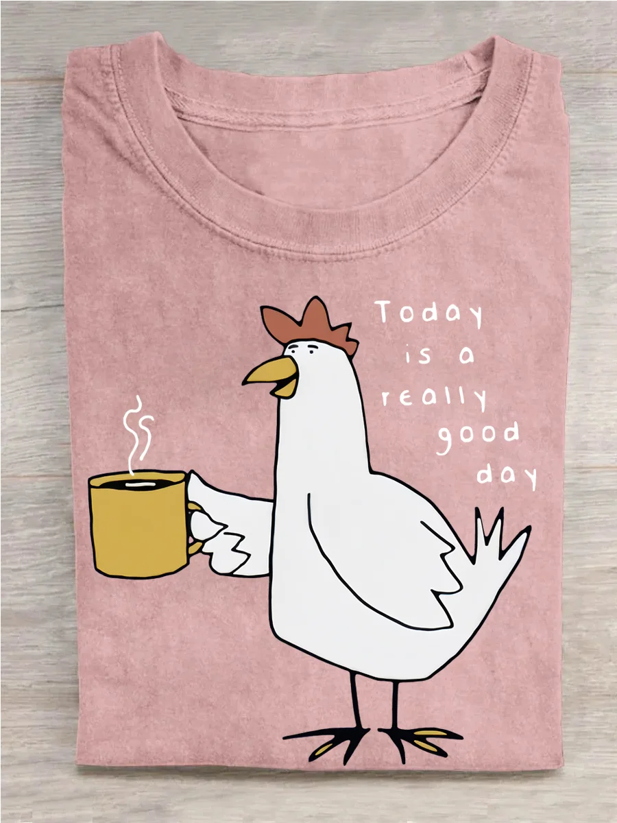 Eagerlys A Good Day Unisex Print T-shirt Eagerlys
