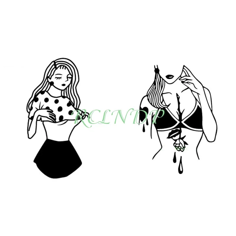 Waterproof Temporary Tattoo Sticker old school sexy love heart pattern Fashion Small Art Flash Tatto Fake Tatoo for Women Men