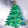 Arbre de no&euml;l 3D Pop-Up cartes de v&oelig;ux avec enveloppe