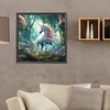 (40*40cm)Forest Unicorn - Full Round Drill Diamond Painting