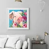 >SALE<Full Drill Diamond Painting Flower Pig Cross Stitch Home Decor Kits (CQ077)