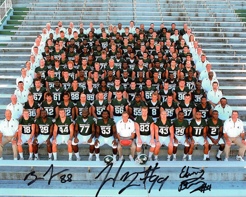 Michigan State 2010 auto football team Photo Poster painting Baker