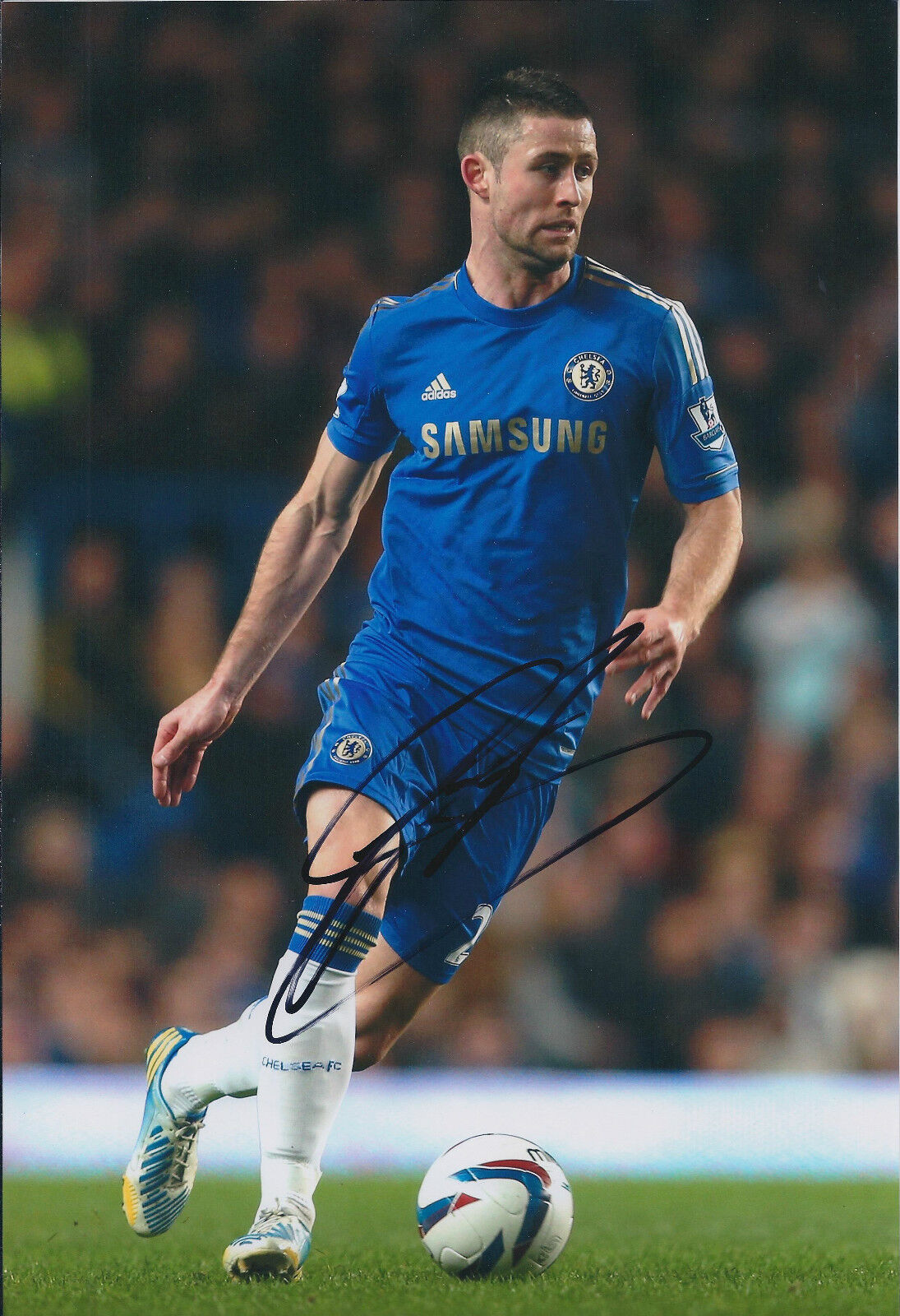 Gary CAHILL SIGNED COA Autograph Photo Poster painting AFTAL CHELSEA Champions League WINNER