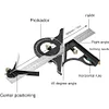 Stainless steel ruler with 3 aluminum parts Multi-function combination ruler Precision angle measuring instrument
