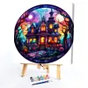 Haunted House Glass Painting-Paint by Numbers Acrylic Painting 50*50CM