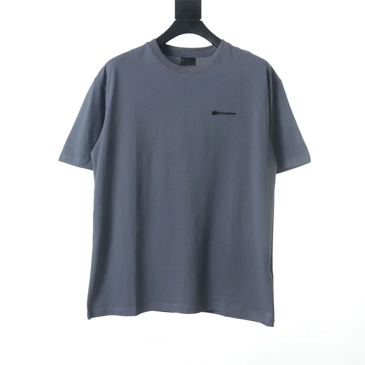 short-sleeved t-shirt summer letters embroidered short sleeve loose o-neck tops