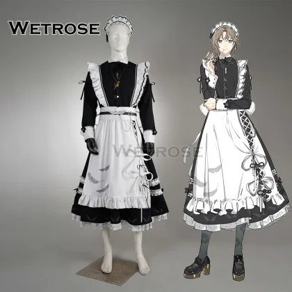 [Pre-Order] Wetrose Vtuber Nijisanji Kanae Maid Cosplay Costume にじさんじ叶メイドコスプレ