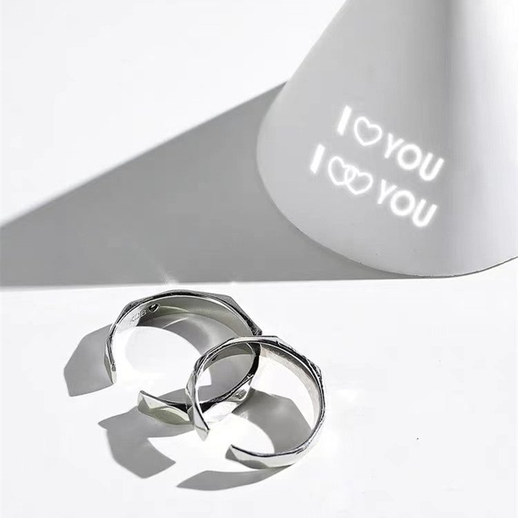 With The Meaning of Light Couple rings (Adjustable Size)