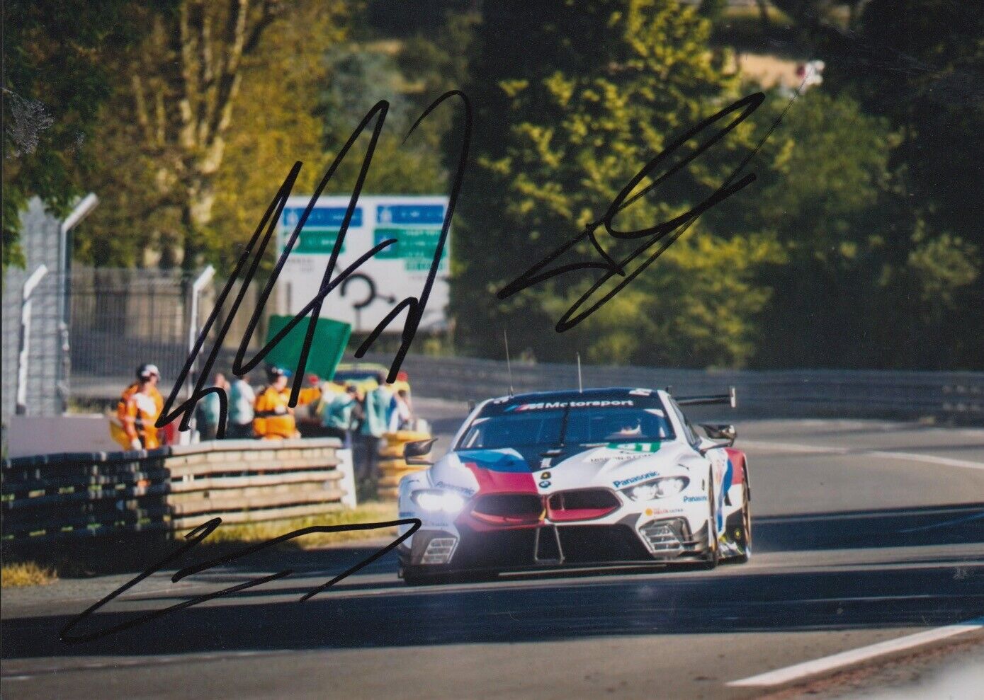 Catsburg, Eng, Tomczyk Hand Signed BMW 7x5 Photo Poster painting 2019 Le Mans 3.