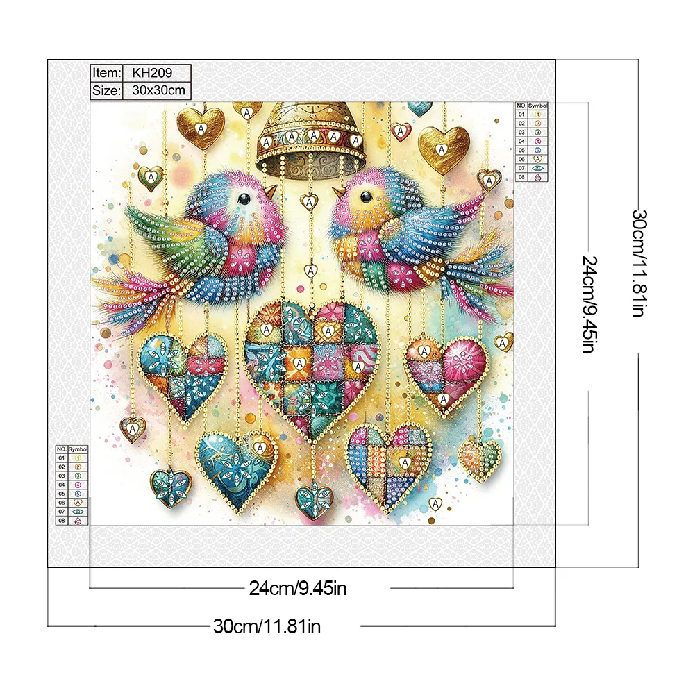 Diamond Painting - Partial Special Shaped Drill - Bird(Canvas|30*30cm)