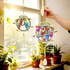 2pcs DIY Diamond Painting Parrot Wind Chimes Crystal Window Suncatcher Craft Set Birthday Gifts Home Garden Decor