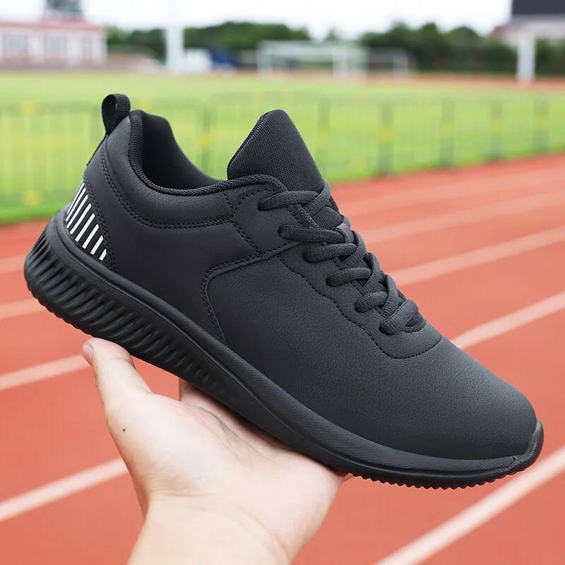 Shoes Men 2021 New Casual Shoes Men Slip On Lace Up Pu Waterproof Comfortable Sneakers Outdoor Walking Shoes Men Chaussure Homme