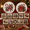 12pcs Christmas Candy-11CT Stamped Cross Stitch Set 12.5*12.5cm/4.92*4.92in tapestrymarket