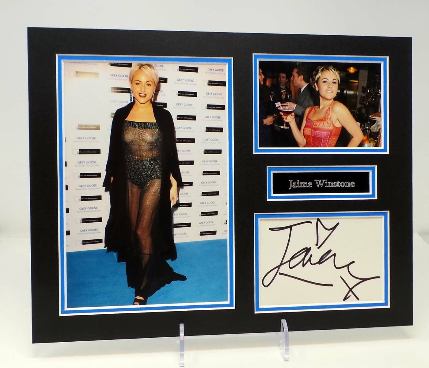 Jaime WINSTONE Signed Mounted Sexy Photo Poster painting Display AFTAL RD COA English Actress