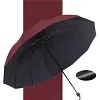 💥☔Grand Parapluie Pliable R&eacute;sistant au Vent &agrave; 12 Baleines