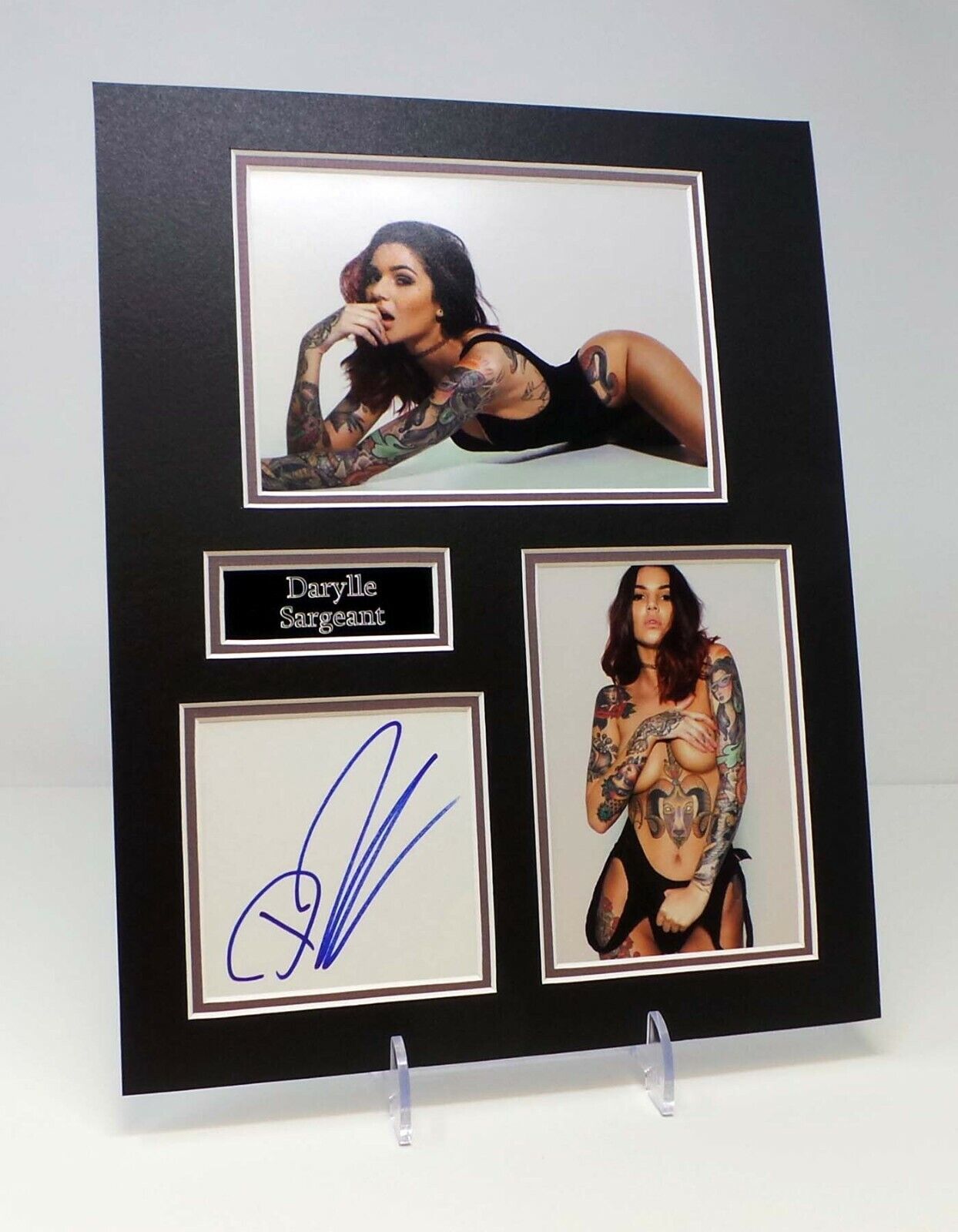 Darylle SARGEANT Love Island Sexy Rare Signed Mounted Photo Poster painting Display AFTAL RD COA