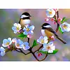 Fleurs et oiseaux, fraise ronde 5D &agrave; points diamant&eacute;s, peintures d&rsquo;arts plastiques pour adultes/d&eacute;butants, id&eacute;es cadeaux d&eacute;co int&eacute;rieur, kits de peint