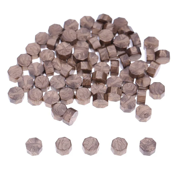 Grain Wax Vintage Octagon Wax Seal Stamp Beads for Letter Sealing (100pcs)