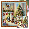 Christmas Penguins-11CT Stamped Cross Stitch 50*50cm/19.69*19.69in