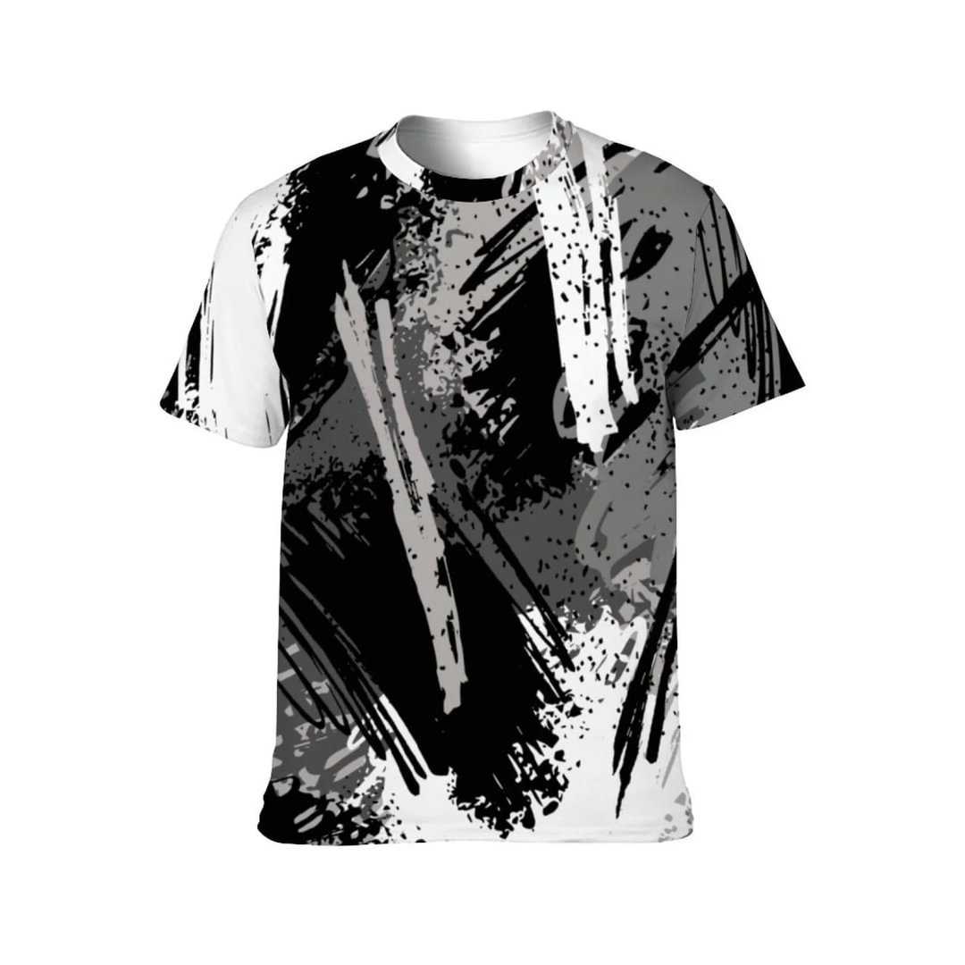 Black White Camouflage Unisex Short-sleeve Shirt Printed Men's All Over Print T-Shirts Vibrant Tees - neewho