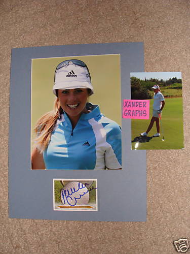 PAULA CREAMER LPGA Matted Signed AUTOGRAPHED 8x10 11X14 INDEX CARD-TRUE 1/1