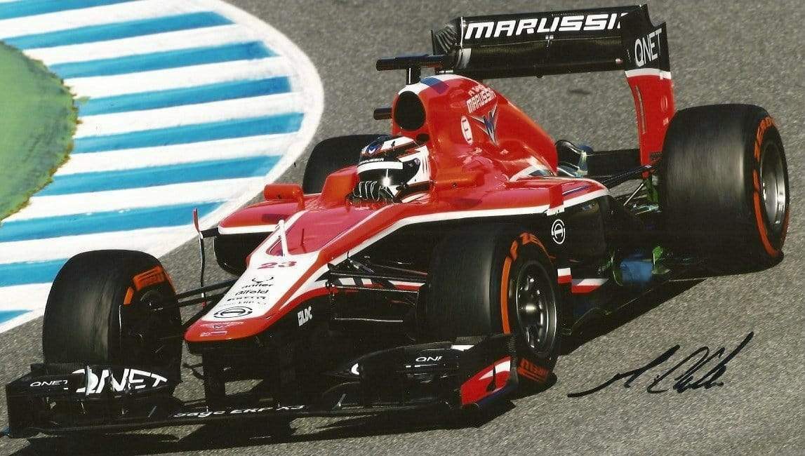 RACE CAR DRIVER Max Chilton MARUSSIA F1 autograph, signed Photo Poster painting