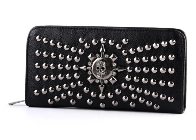 Rivet Skull Wallet