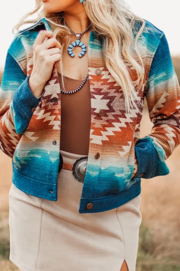 Vintage Aztec Pattern Jacket