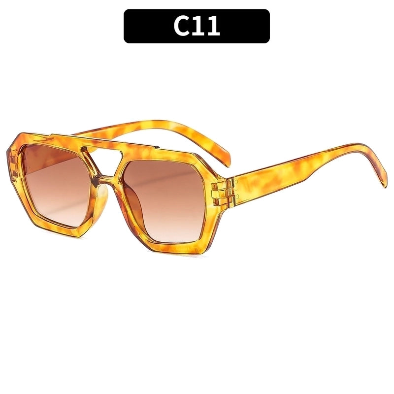 IG Style Retro Sports Geometric Leopard Pc Avaitor Full Frame Women’s Sunglasses