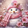 (40*40cm)Snowman - Round Partial AB Drill Diamond Painting