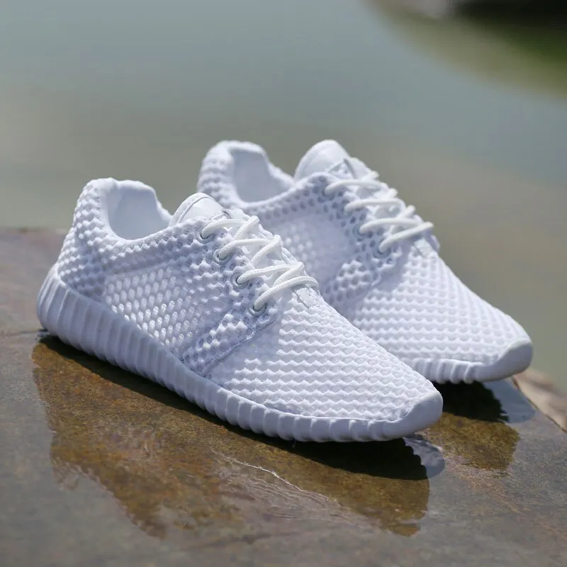 MWY White Sneakers Women Breathable Soft Mesh Casual Shoes Women Deportivas Mujer Walking Shoes Outdoor Trainers Plus Size