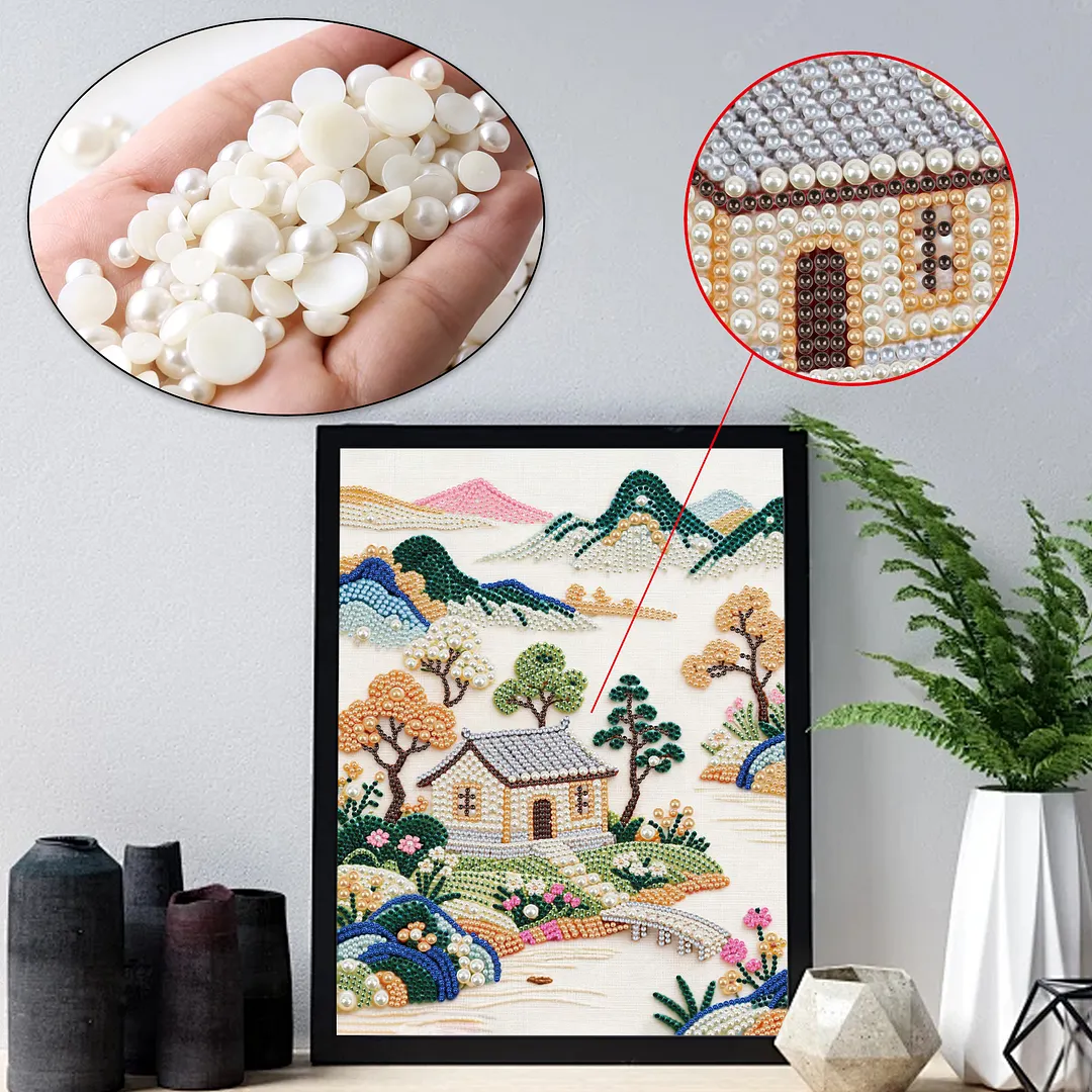 Diamond Painting - Partial Special Shaped Drill - Mountain Cottage(Canvas|30x40cm)