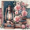 Pink Flowers And Lights-11CT Stamped Cross Stitch 45*45cm/17.72*17.72in tapestrymarket