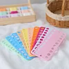 10pcs Cross Stitch Thread Holder Storage Tool User-Friendly Design Winder Color Plastic Board 20 Holes Needlework Project Card