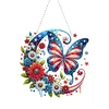 (US Only)Acrylic 2D Flat DIY US Flag Butterfly Hanging Diamond Art Kits Wall Door Decor
