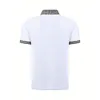 Gioiacombo&trade; Polo da uomo a maniche corte casual con bottoni pied de poule estivi da uomo