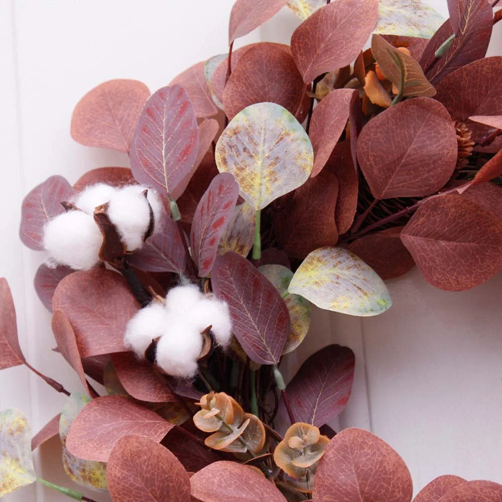 Autumn simulated eucalyptus leaves holiday garland props decoration