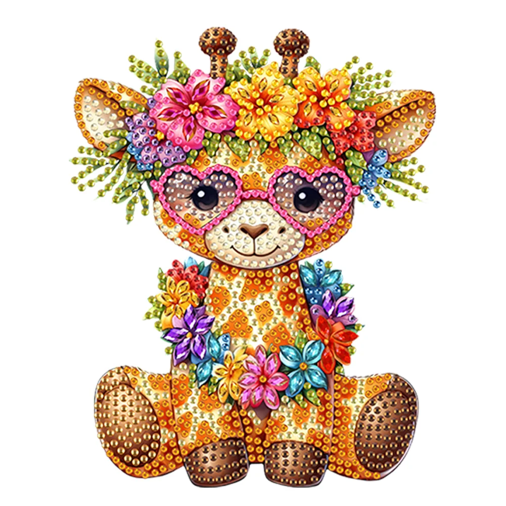 5D DIY Acrylic Animal Deer Shaking Head Diamond Painting Desktop Decorations 