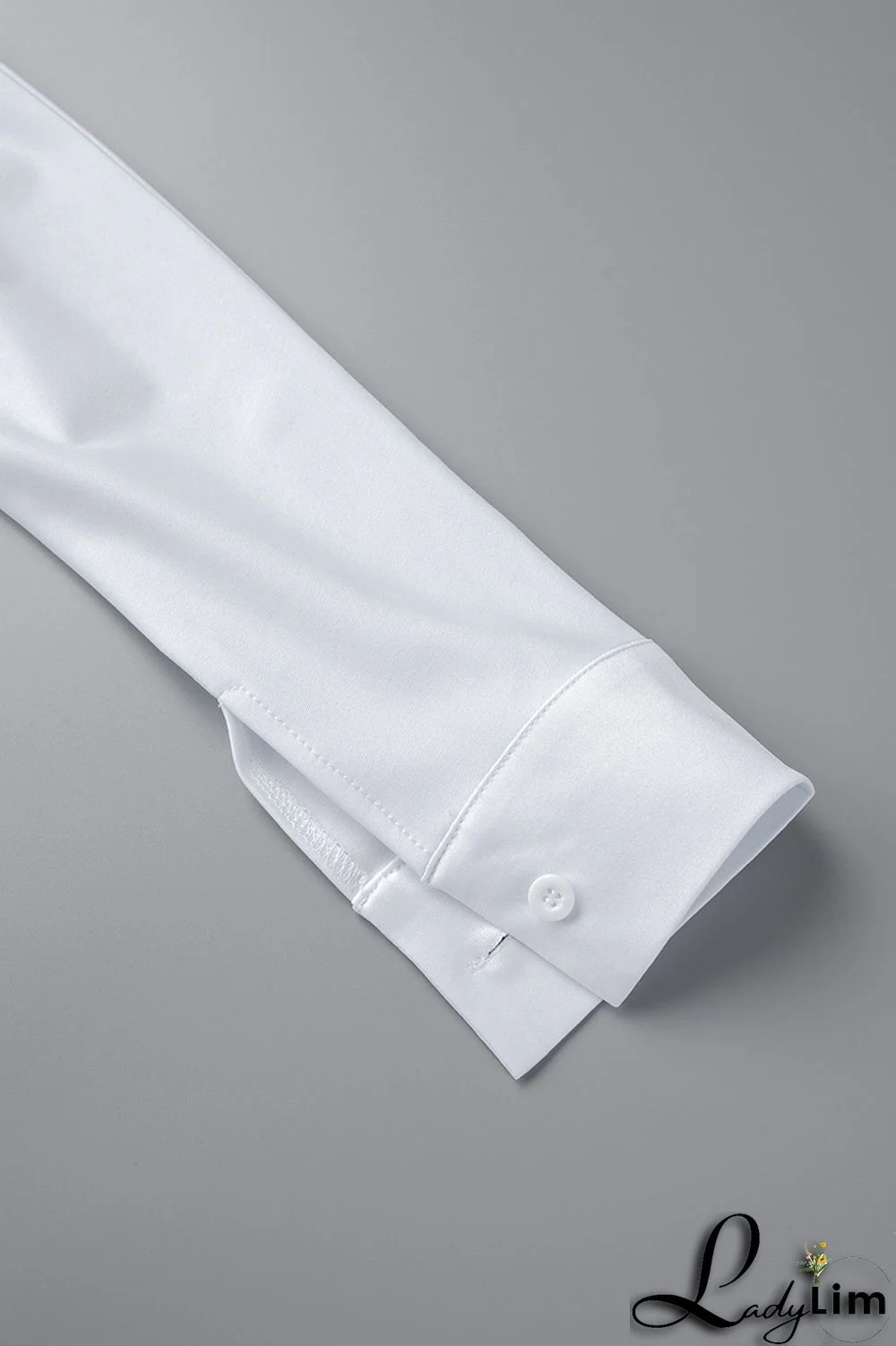 Blue Casual Solid Frenulum Slit Turndown Collar Long Sleeve Two Pieces