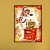 Diamond Painting -DIY Round Drill Girl with Coffee Bean