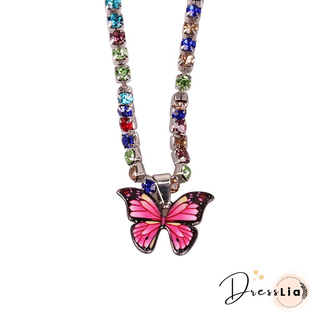 Style Butterfly Pendant Anklet for Women Beach Foot Jewelry Crystal Chain Anklets Bracelet