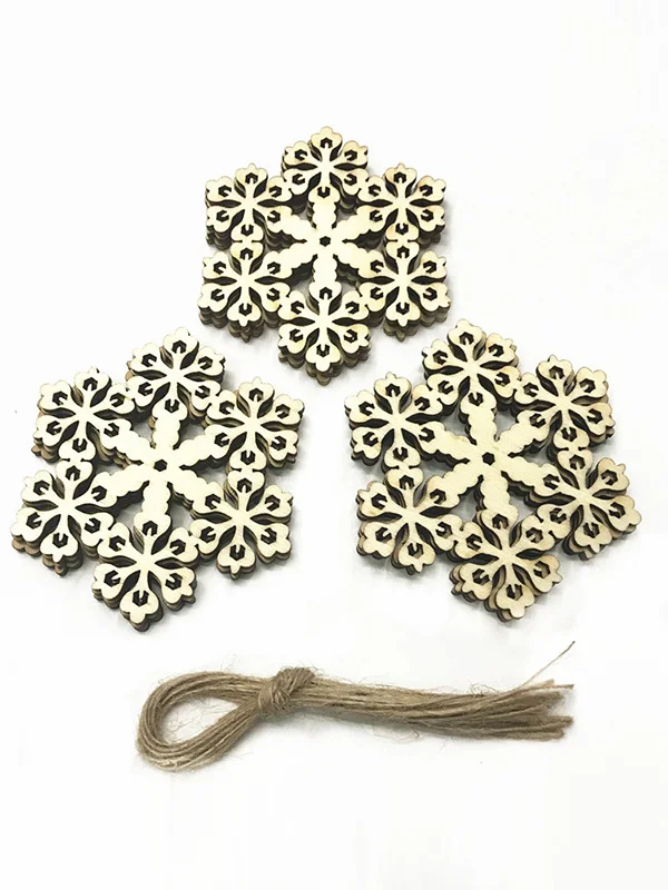 10Pcs Snowflake Christmas Decoration Accessories