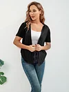 Women's Chic Spring & Summer Cardigan - Elegant Short Sleeve, Lightweight Open Front Knit - Versatile Sweater for Casual or Dressy Occasions