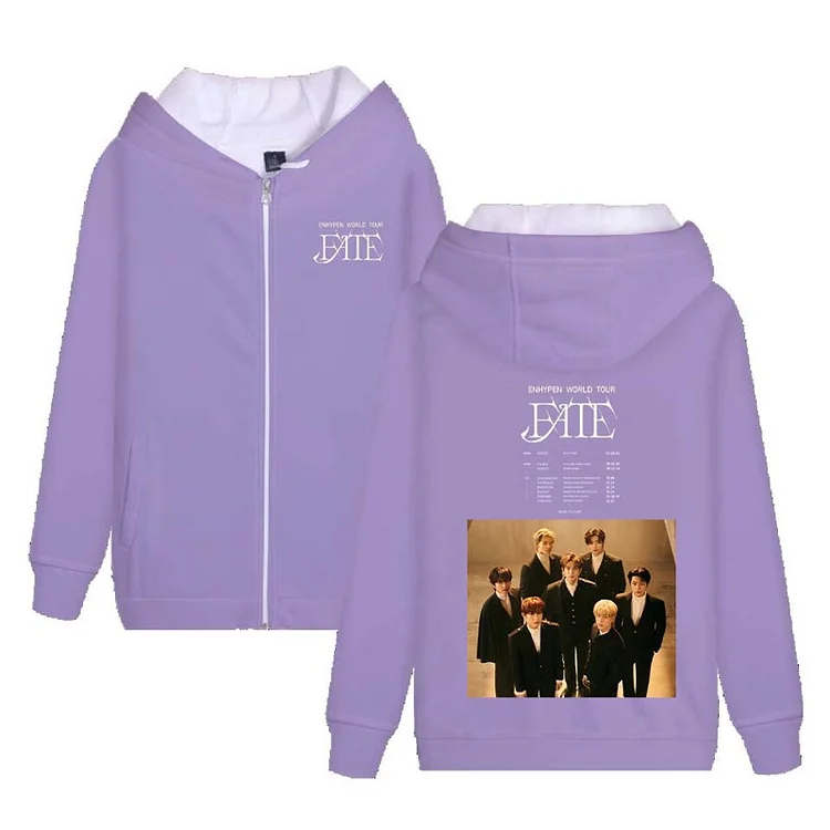 ENHYPEN 2023 World Tour FATE Photo Zip-Up Hoodie