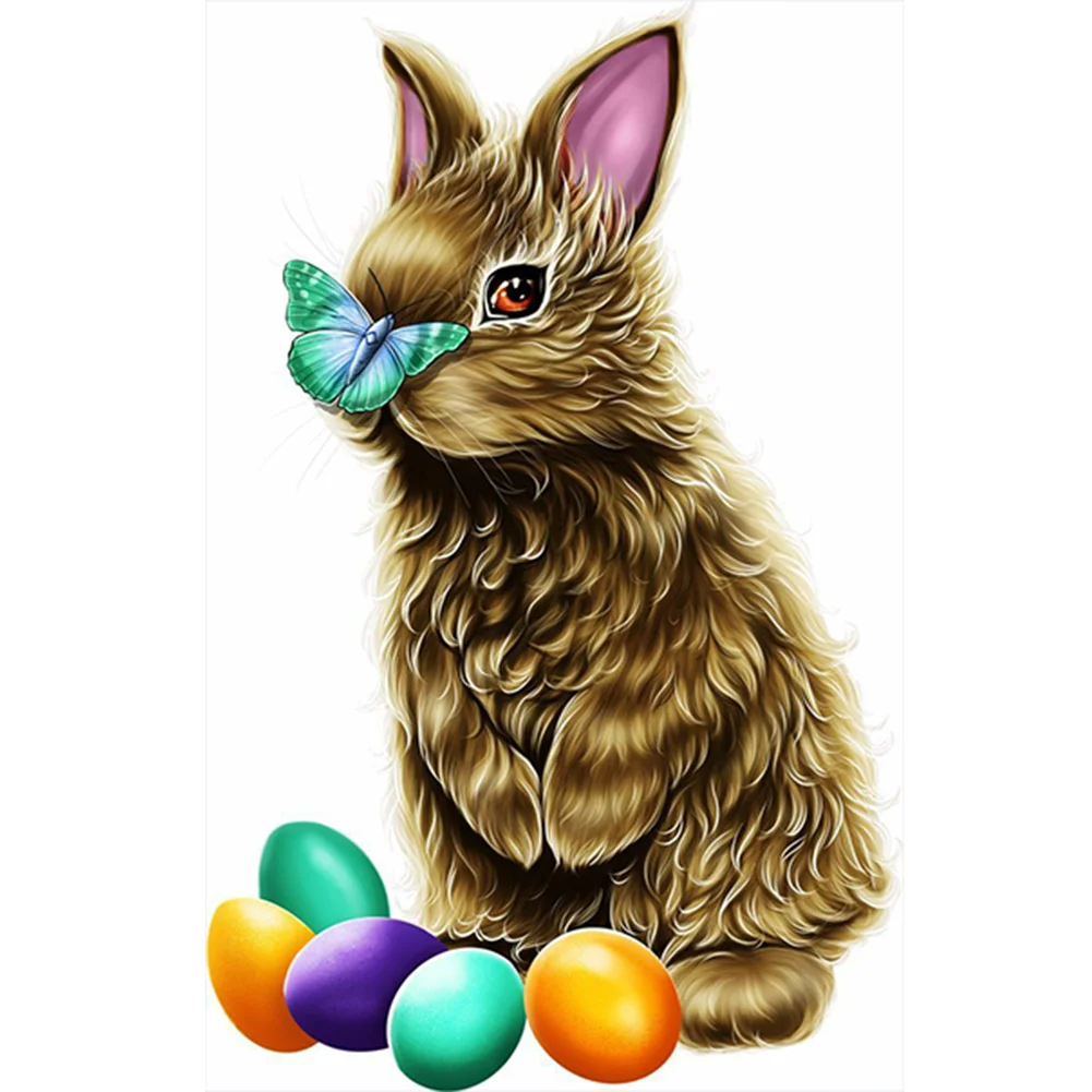 Full Round Diamond Painting 30*45cm - Rabbit