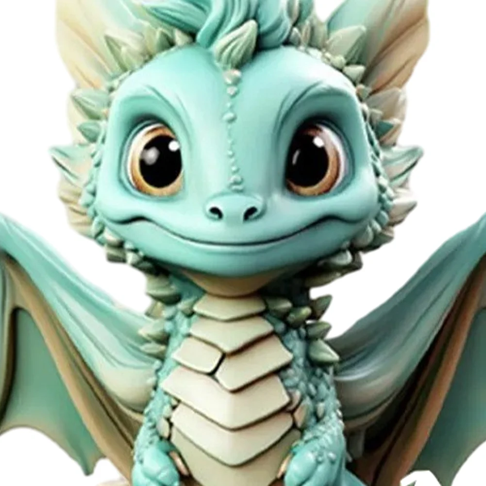 2 PCS Acrylic Flying Dragon Baby 2D Flat Dinosaur Xmas Tree Hangings Ornament