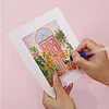 12pcs Flower Arch 5D DIY Square Drill Diamond Painting Kits for Adults Beginners Home Decor Diamonds Paintings Gem Art 5.91x7.09in